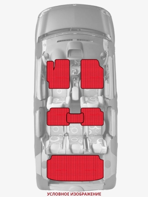 ЭВА коврики «Queen Lux» комплект для Honda Odyssey (2G)